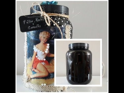 DIY:DECORANDO PLÁSTICO / ESTILO VINTAGE / REAPROVEITAMENTO