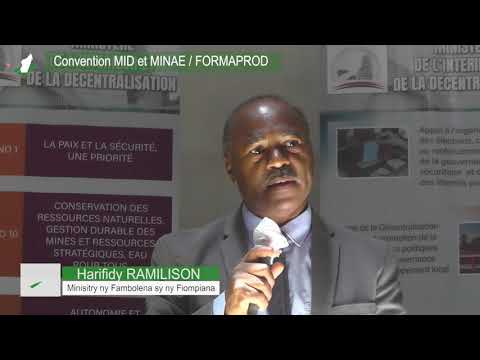 MINAE/ FORMAPROD:  FAMPITANA TRAIKEFA ARA-PANOFANANA NY TANORA HO AN’IREO KOMININA