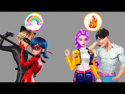 🔥Episches Aufleuchten! Regenbogen x Feuerkraft-Transformation | Marienkäfer, Cat Noir, Rumi & Jinu!