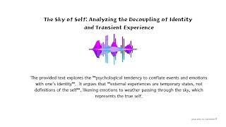 The Sky of Self: Analyzing the Decoupling of Identity and Transient Experience