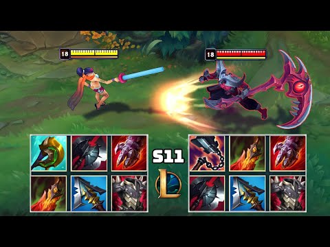 FIORA vs KAYN S11 NEW ITEMS FULL BUILD FIGHTS & S11