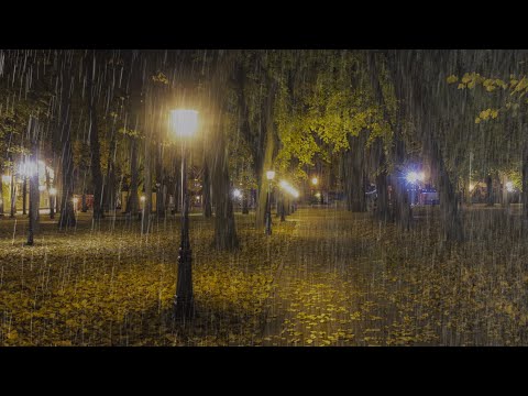Schlafen Sie sofort mit Regen & Gewittergeräusche die den Park nachts bedecken #1 - Naturgeräusche