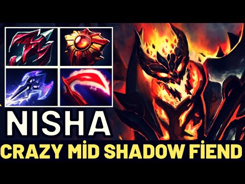 NISHA Shadow Fiend Crazy Mid Rage Enemy Team 7.29 Dota 2