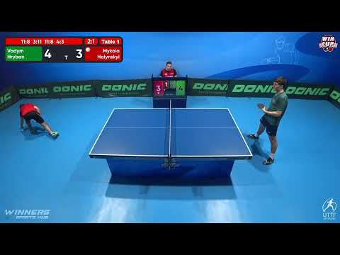 16:30 Vadym Hryban 3-1 Mykola Halynskyi West 3 WIN CUP 04.12.2022 | TABLE TENNIS WINCUP