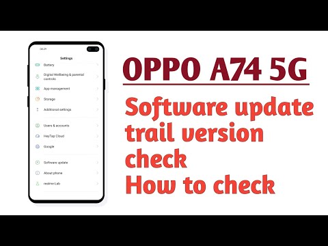 OPPO A74 5G , Software update trial version check How to check trial version