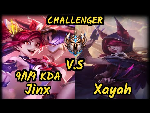 CLG Stixxay (JINX) vs XAYAH - 9/1/9 KDA BOTTOM ADC CHALLENGER GAMEPLAY - NA