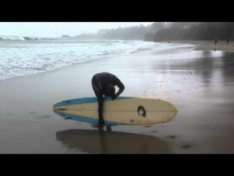 Justin Surfs Coos Bay, OR