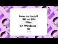 How To Install ISO Or BIN Files On Windows 10 Easily UPDATED