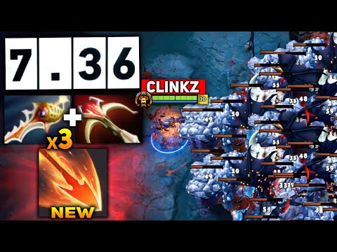 CLINKZ IS IMBA 7.36! 🔥🔥🔥 x3 Divine Rapier One Shot 24 Kills | Dota 2 Gameplay