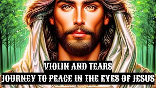 VIOLIN AND TEARSJOURNEY TO PEACE IN THE EYES OF JESUS #jesus #journey #violin #music #tears #trend