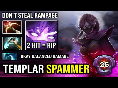 DON'T STEAL MY RAMPAGE!! 2 Hit = Disappear with Deso Daedalus Crit | Best Templar Spammer DotA 2