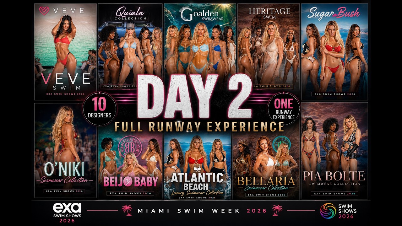 EXA Swim Shows 2026 Day 2 | Full Fashion Show Marathon | Miami Swim Week 2026 (4K)