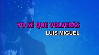 Luis Miguel - Yo sé que volverás (Karaoke)
