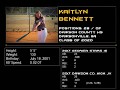 Kaitlyn Bennett class of 2020