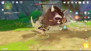 (原神】「山と花畑にイノシシあり」をやってみただけ＋ストーリー(豪華な宝箱