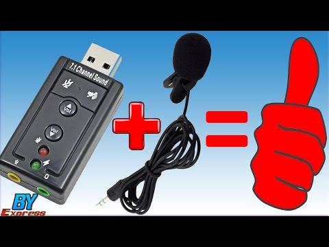 USB Звуковая карта за 1$  и Микрофон петличка из Китая с AliExpress