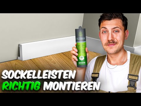 HOW TO INSTALL SKIRTING BOARDS CORRECTLY with mounting adhesive (DIY INSTRUCTIONS)