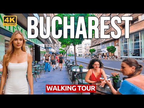 🇷🇴 Bucharest, Romania Walking Tour - From Old Town to Modern Streets 4K