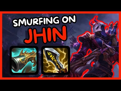 IM SMURFING ON THIS CHAMPION!! JHIN ADC VS APHELIOS