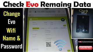 How To Change PTCL Evo Charji Wifi Name and Password | How To Check Evo Charji Remaining Data