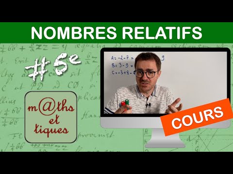 LE COURS : Nombres relatifs - Cinquième