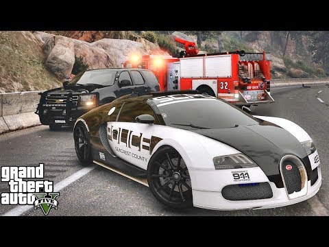 GTA 5 MODS LSPDFR 1041 - SUPERCARS PATROL!!! (GTA 5 REAL LIFE PC MOD) BUGATTI VEYRON