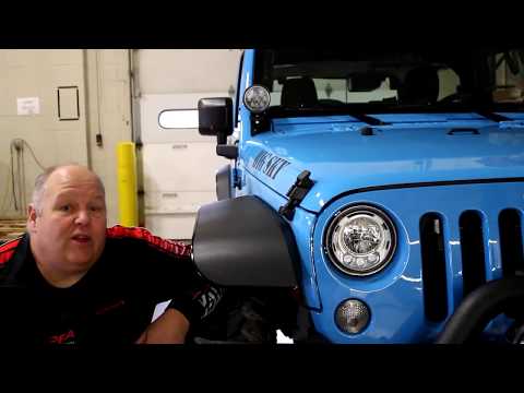 JW Speaker 8700 Headlight Install in 2017 Jeep Wrangler with Factory LED Headlights