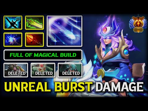 UNREAL BURST DAAMGE MID Mirana | Full Magical Build EPIC 1 Shot Combo Disappear 7.39d DotA 2