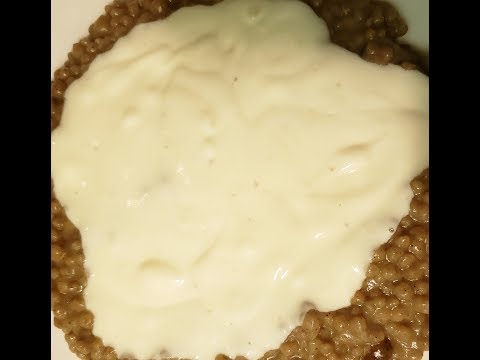 Lakh/Millet porridge with yoghurt