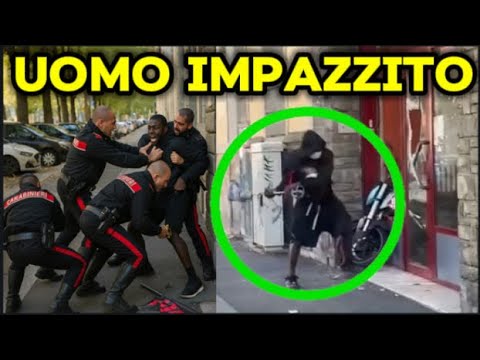 Florence, out of control: man smashes window with vacuum cleaner, Carabinieri intervene!
