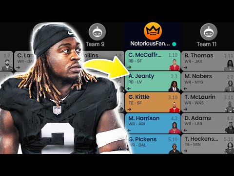 2025 Fantasy Football Mock Draft | 12 Team | PPR (Pick 10)