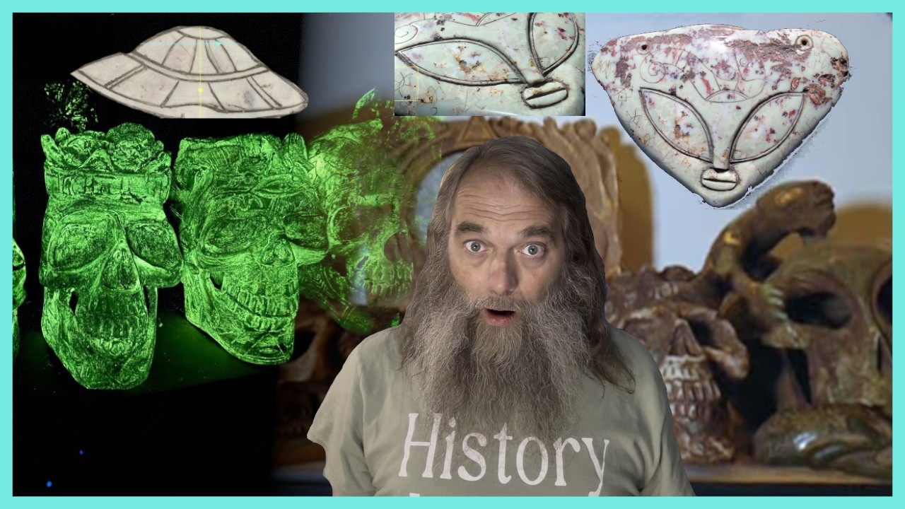 WTF Is Up w/ These Ancient Alien Carvings? Atzlan Collection #alien #ancientmysteries #ancientrelics
