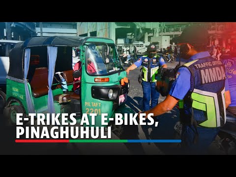 Mga e-trikes at e-bikes sa national road, huli