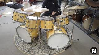 Video thumbnail for 70s Pearl Fiberglass Double Bass Drum Kit by Hawthorne Drum Shop