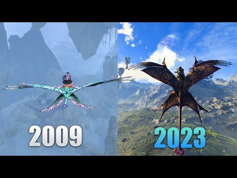 TAMING & FLYING IKRAN COMPARISON 2009 vs 2023 - AVATAR FRONTIERS OF PANDORA [4K]