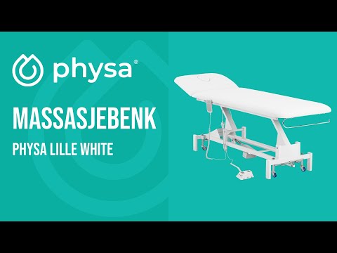 video - Elektrisk massasjebord - 1 motor - 100 W - 207 x 68 x 53 - 92 cm - 200 kg - hvit