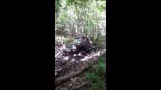 preview picture of video 'Toyota and Jeep going through a 2ft.deep mud pit in Chester MA.'