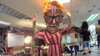 Cardboard Caricature Masks Influenced By Wayne White!