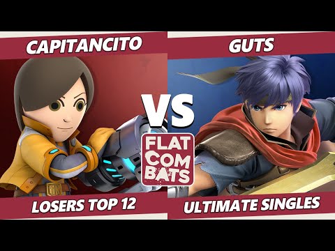 Flat Combats 3 Losers Top 12 - Capitancito (Mii Gunner) Vs. Guts (Ike) SSBU Smash Ultimate