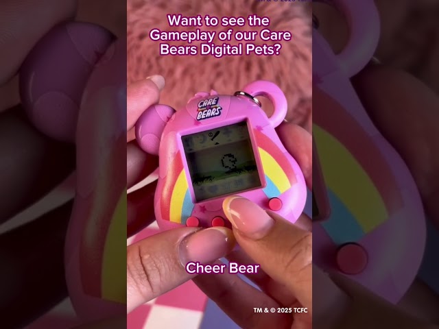 Vídeo relacionado con Care Bears Digital Pet - Funshine Bear Cyber Pet con características de cuidado, pantalla de 1.4 pulgadas, mascotas virtuales interactivas de mano para niños, juguete electrónico coleccionable