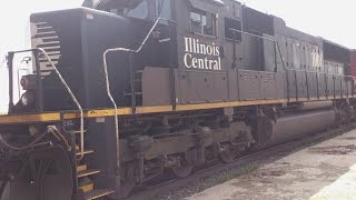 preview picture of video 'Illinois Central SD70 at Rivers Manitoba'