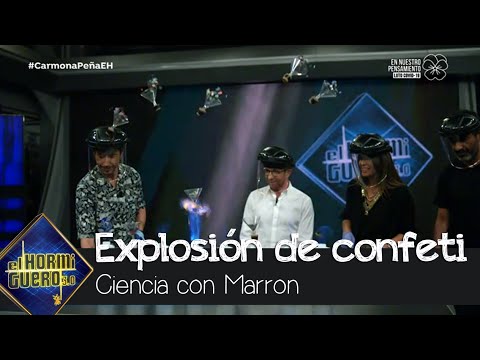 La explosiva y asustadiza ciencia de Marron que ha inundado el plató de confeti - El Hormiguero 3.0