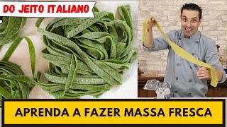 Melhor forma de fazer massa! APRENDA A FAZER MASSA FRESCA! MASSA VERDE DE ESPINAFRE!