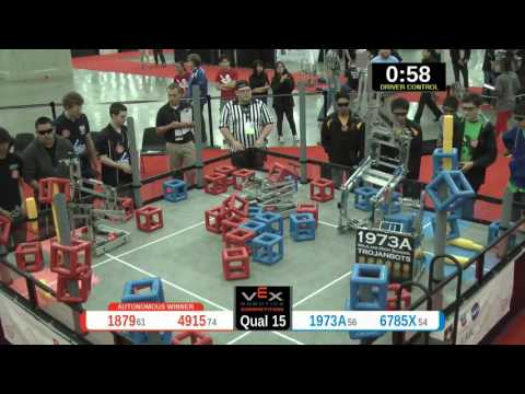 2015 VRC Sci Q15 - 1879 4915 vs 1973A 6785X - 73 to 67 - VEX Worlds 2015 - Science Division