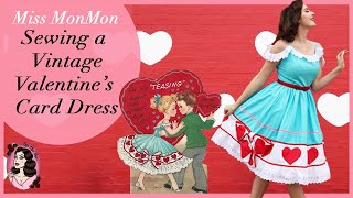 Sewing a Vintage Valentine's Day Card Dress - Miss MonMon's Vintage Sewing Adventures