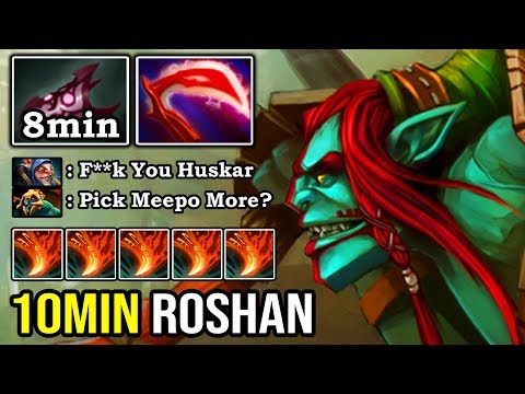 How to Counter Meepo Spammer Mid with Incredible 8 Minutes Armlet Huskar Dota 2