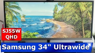 Video thumbnail for Samsung SJ55W 34 inch Ultrawide WQHD Monitor. Unboxing, setting up and review. LS34J552WQNXZA by Knowledge Sharing Tech