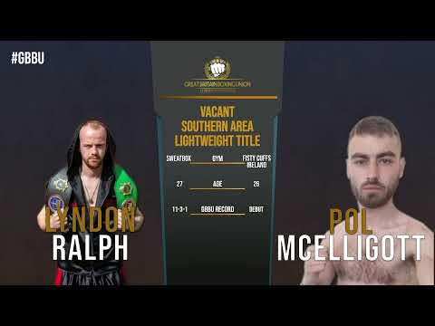 Lyndon Ralph vs Pol McElligott | GBBU Back 2 Business | Vacant Southern Area Lightweight Title
