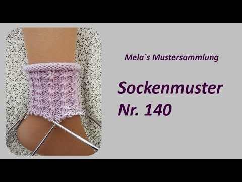 Sockenmuster Nr. 140 - Strickmuster in Runden stricken / Socks knitting pattern