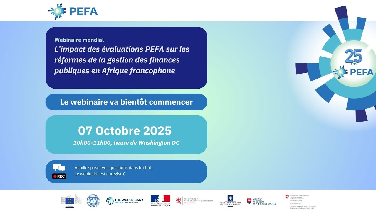 Replay du Webinaire: L’impact des évaluations PEFA sur les réformes de la GFP en Afrique francophone